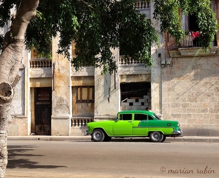 Two-Tone Green Car